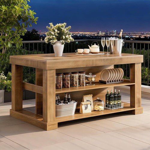 Kitchen island with shelves - kitchen, 3