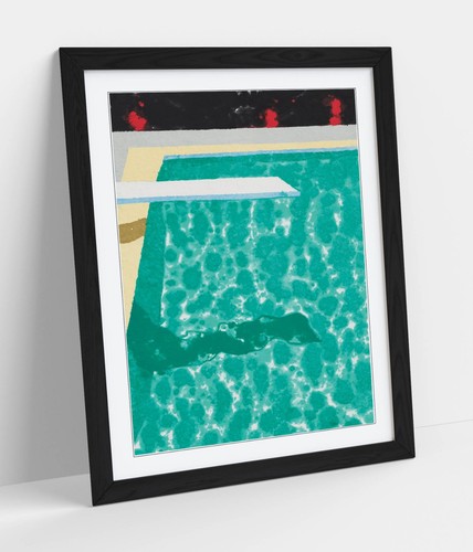 Green pool diving board - green,