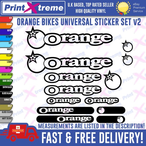 Orange bikes decal stickers - bikes,
