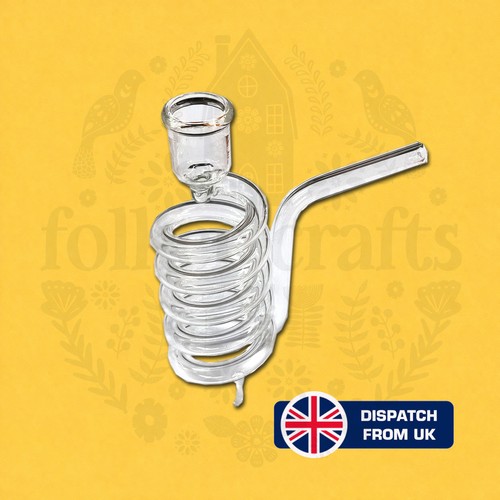 Glass free standing spiral - glass, free-standing