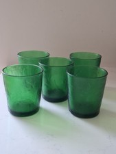 5 Green Arcoroc Sierra Glasses