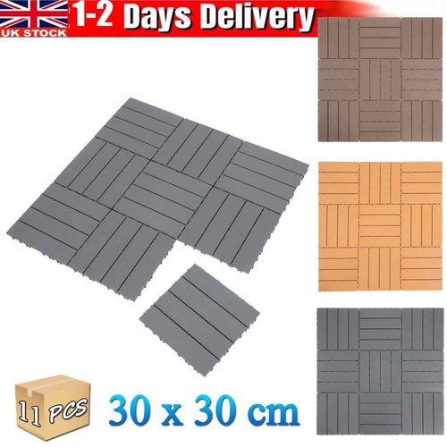11pc wpc decking tiles - 11pc, garden