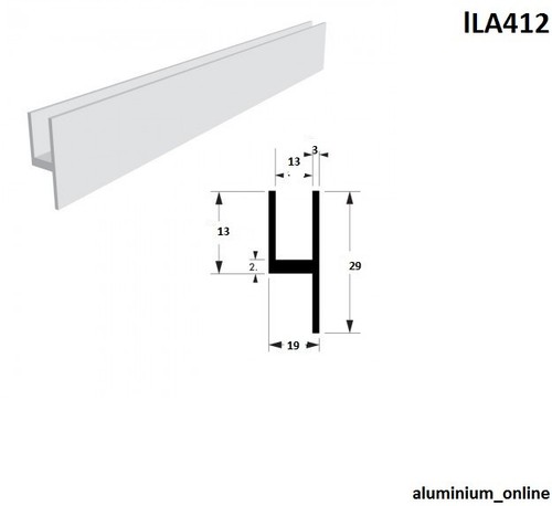 Aluminium channel long leg - aluminium,