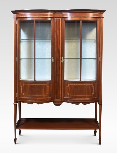 Mahogany bow front display - mahogany,