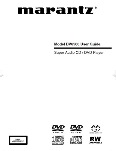 Marantz dv6500 dvd player - marantz,