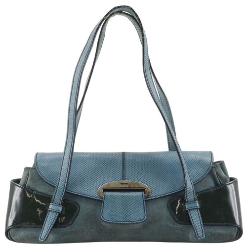 Tods blue leather - leather, suede