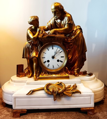 Antique french marble bronze - marble, &