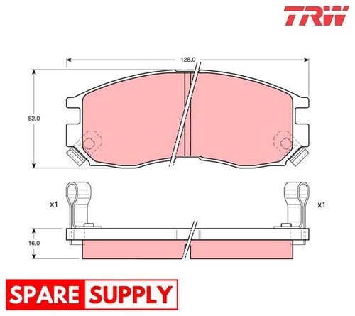 Brake pad set disc - disc, for