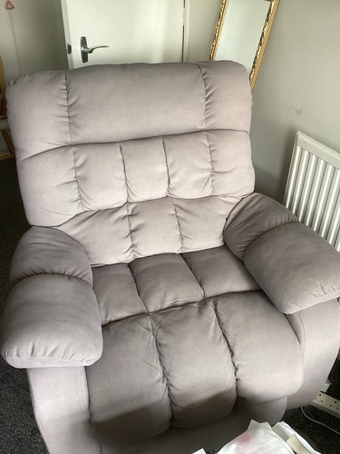 Grey velvet electric recliner - electric,