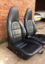 Porsche 911 Full Leather Heated Seats - Boxster 996 Carrera VW - Black Electric