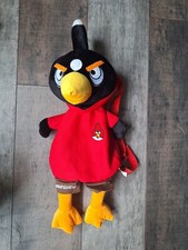 Angry Birds Black Bomb Bird Kids Plush Backpack 21"