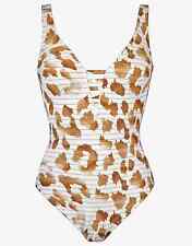 Maryan Mehlhorn Swimsuit Swimming Costume UK 10B Underwired Traces White Caramel