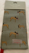 Sophie Allport X Fairfax & Favor - Tassels & Tails Dogs Tea Towel New