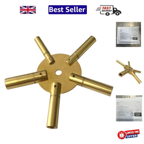 Piece vintage brass clock - 5-piece,