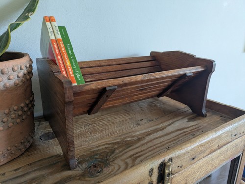 Large vintage oak book - vintage, trough