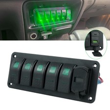 5 Gang 12/24V Green LED Light