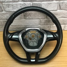 Genuine VW black leather flat