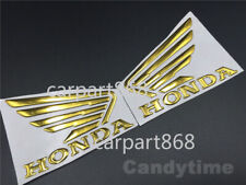Motorcycle 3D Gold Honda Wing Sticker Fuel Tank Fairing Badge Emblem Decals For