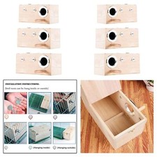 Parrot Breeding Box Houses Nesting Cage Accessories Conures Canary Bird Nest