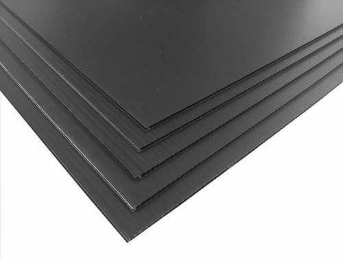 Black fluted plastic - fluted, correx