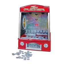 Global Gizmos Arcade Coin Pusher Machine Retro 80s Style Tabletop Retro Games
