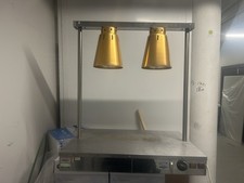 2 Lamp Heat Plate Catering Warmer Food Warmer