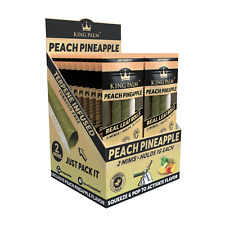 King Palm | 40 Peach Pineapple Mini Rolls | 20 Packs Per Box | Squeeze and Pop