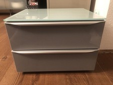 Hülsta Metis Bedside Tables High Gloss Grey (1 Piece)