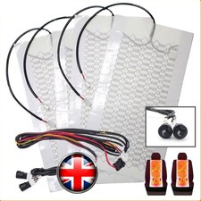 Seats Carbon Fiber Heated Seat Heater Pad Kit Car Cushion Switch 12V Universal