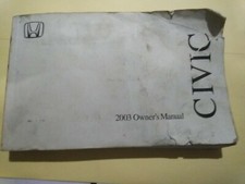 2003 HONDA  CIVIC 2 DOOR OWNERS MANUAL 