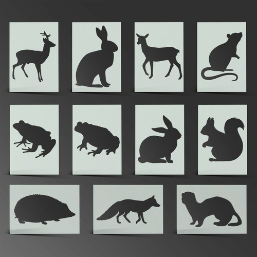 Animal stencil woodland mylar - animal,
