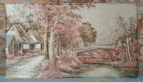 Hand embroidered picture - embroidered,