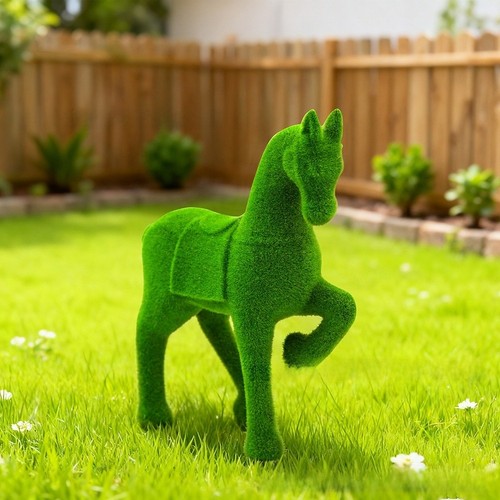 Flocked horse resin - flocked,