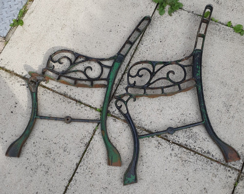 Two pair victorian cast - pair, iron