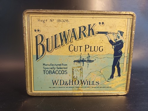 Old tobacco tin - old,