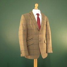 John Partridge MOON Blazer Men's 40R Brown 100% Wool Single Breasted Suit Jacket