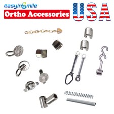 10pcs Orthodontic Crimpable Hook Sliding/Spiral Dental button traction hook Stop