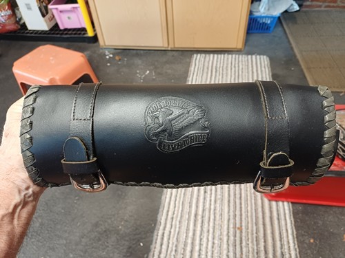 Motorcycle black leather tool - leather,