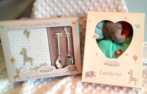 Baby silver plated cutlery set - baby,
