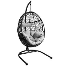 COSTWAY Egg Swing Chair Ultraviolet-Resistant Seat Cushion Hanging Basket Chair