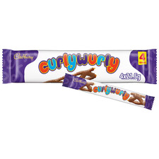 Cadbury Curly Wurly Chocolate Kids Multipack 4 Pack 4 x 21.5g (Pack Of 3)