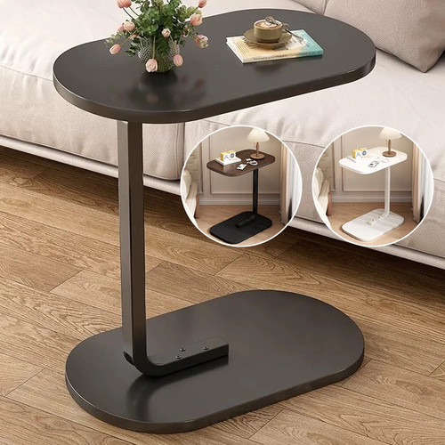 Shaped sofa side end table - c-shaped,