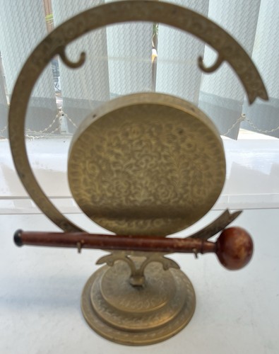 Vintage etched indian brass - indian,