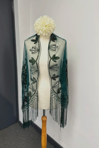 1920s glittering scarf mesh - scarf,