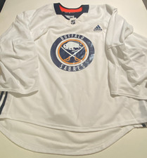 Buffalo Sabres adidas white practice goalie jersey MIC Made in Canada size 60G