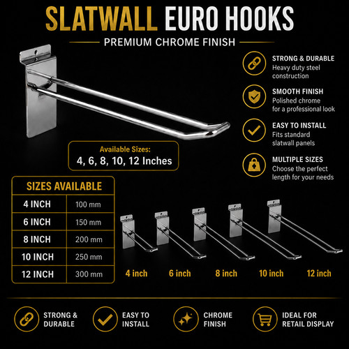 Slatwall euro hooks - slatwall,