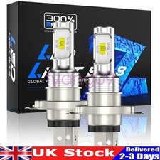 2X H4 Led Xenon Lamp White