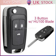 3 Button Flip Key Case Fob Shell For Vauxhall Opel Astra J GTC Insignia Cascade