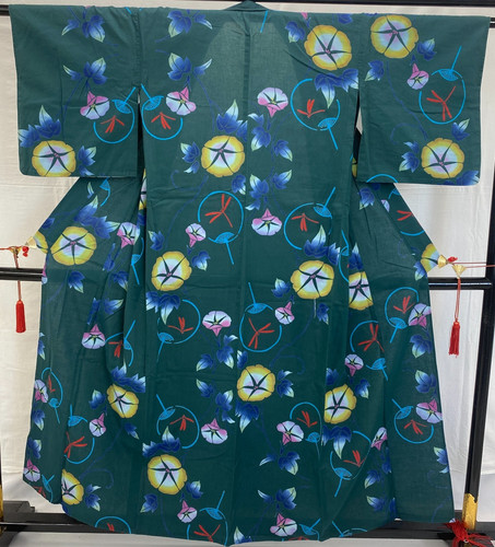 Japanese vintage kimono yukata - vintage,