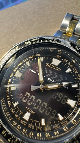 Mens 2toned seiko - 2toned, flightmaster